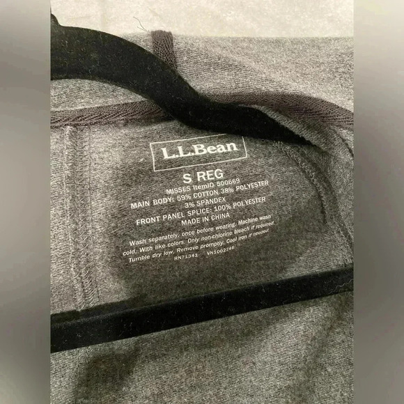 L.L. Bean Gray Flowy Open Hooded Cardigan Argyle Side Panels Pockets Size Small - Picture 3 of 9